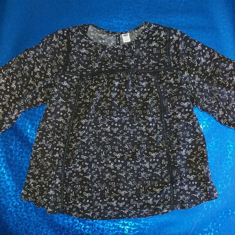 Old Navy Juniors Black Three Quarter Length Sleeve